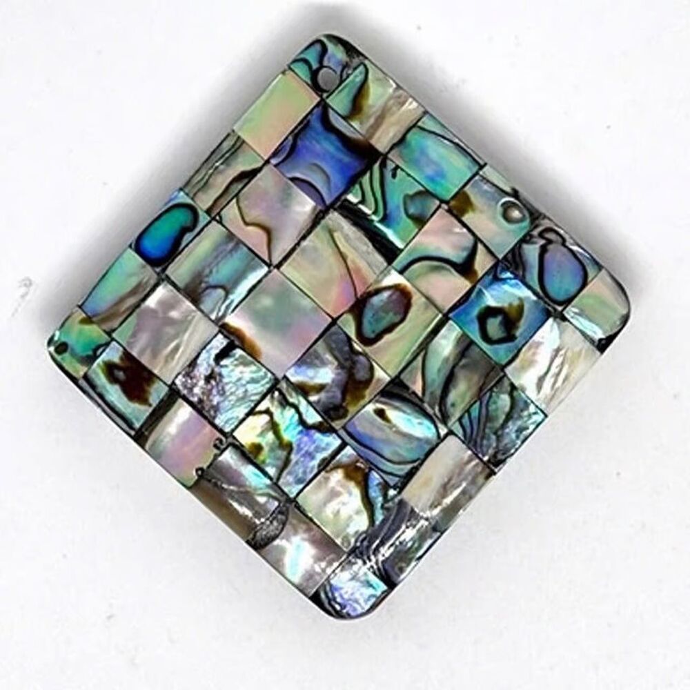 1pcs Beads for Jewelry #19981 Large Abalone Pendant